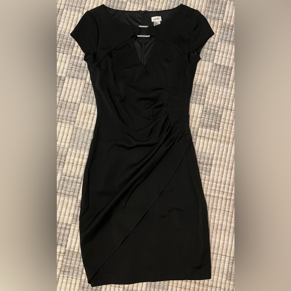 Cache Buckle Elegant Black Dress